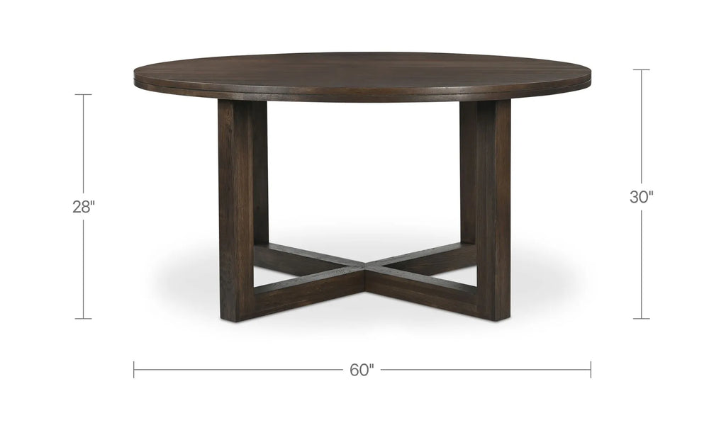 Joel Dining Table Dark Brown - 1630Living