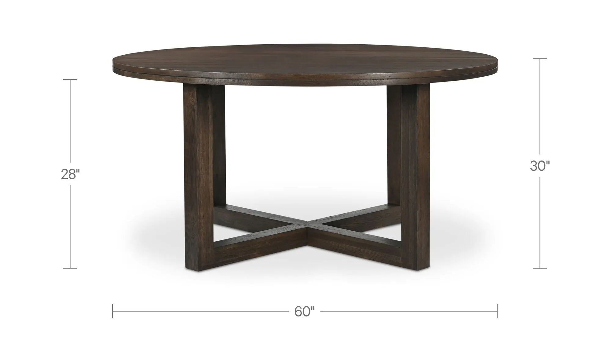 Joel Dining Table Dark Brown - 1630Living