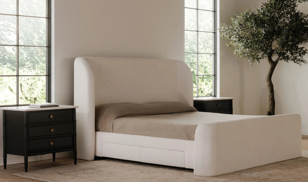 Sophia King Storage Bed Cream - 1630Living