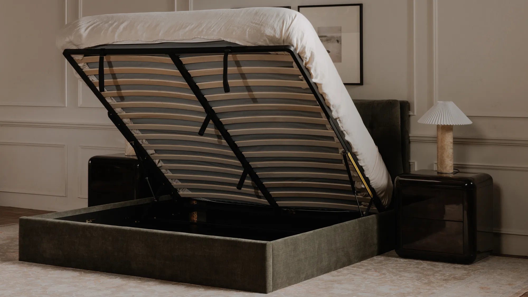 Sebastion King Storage Bed Green - 1630Living